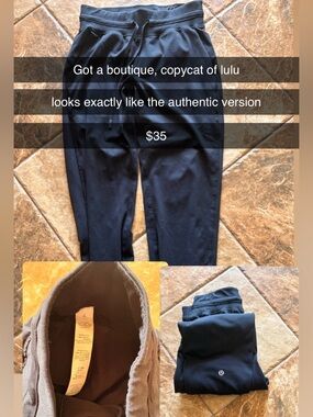 lululemon athletica Black Track Joggers